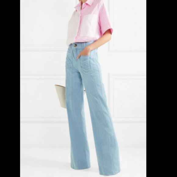 Victoria Beckham Denim - Victoria Beckham Wide Leg High Waist Jeans